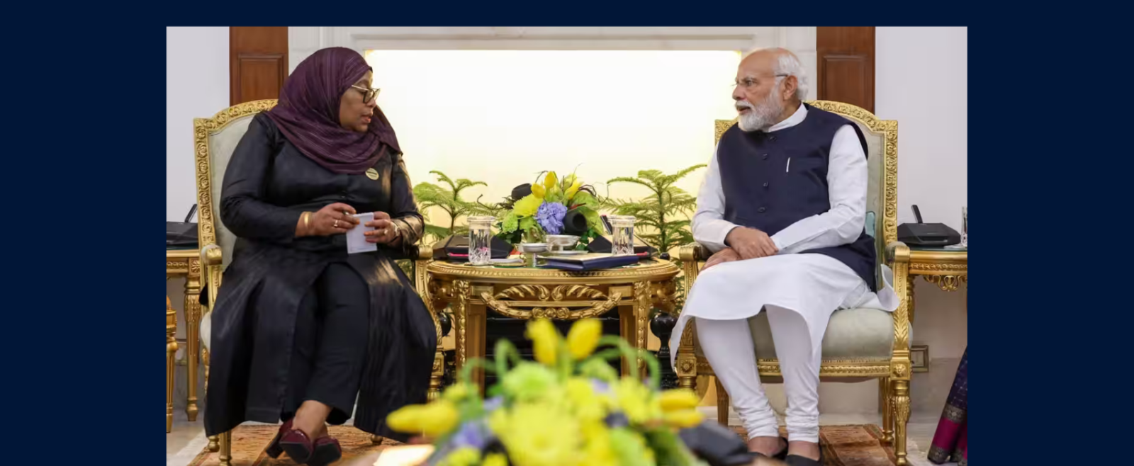 India-Tanzania Ties: PM Modi holds bilateral meeting with Tanzanian President  Mrs. Samia Suluhu Hassan.